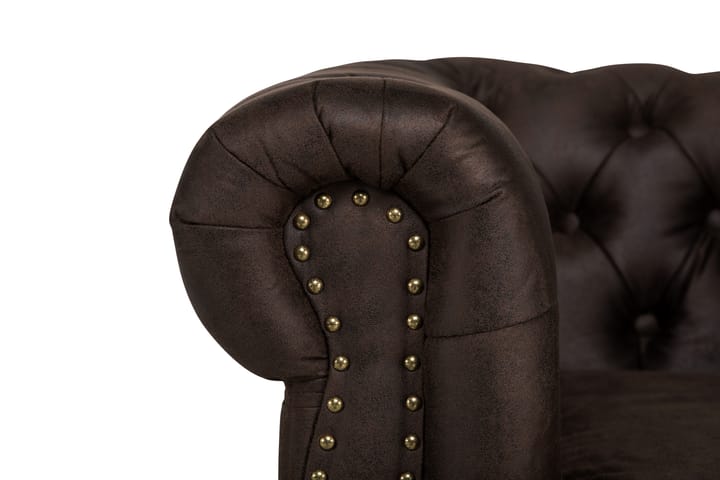 Sohva Chester Deluxe 3:n ist Vintage - Tummanruskea - Huonekalut - Sohva - Howard-sohvat