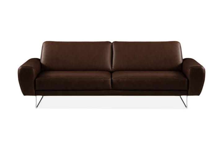 3:n ist Nahkasohva Corneno - Tummanruskea - Huonekalut - Sohva - 3:n istuttava sohva