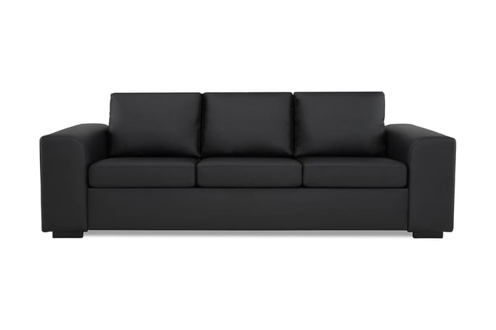 Sohva Alter 3:n ist Keinonahka - Musta - Huonekalut - Sohvat - 3:n istuttava sohva