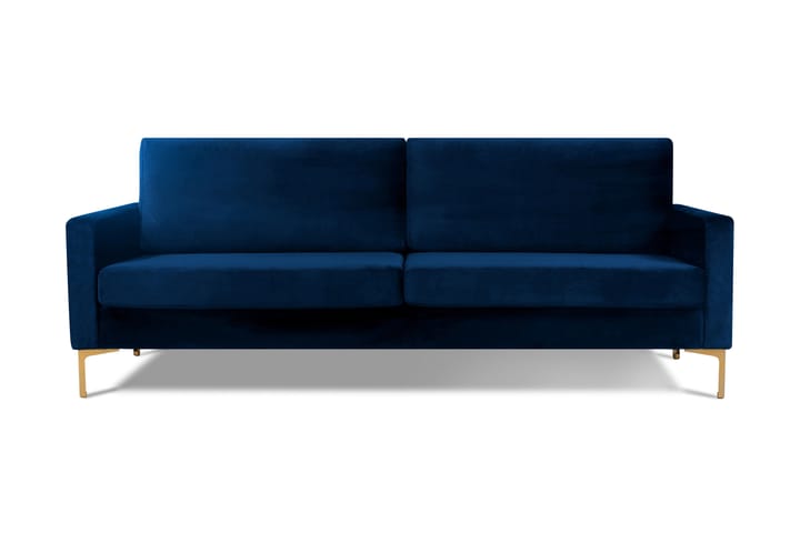 Samettisohva Decebal 3:n ist - Sininen - Huonekalut - Sohva - 3:n istuttava sohva