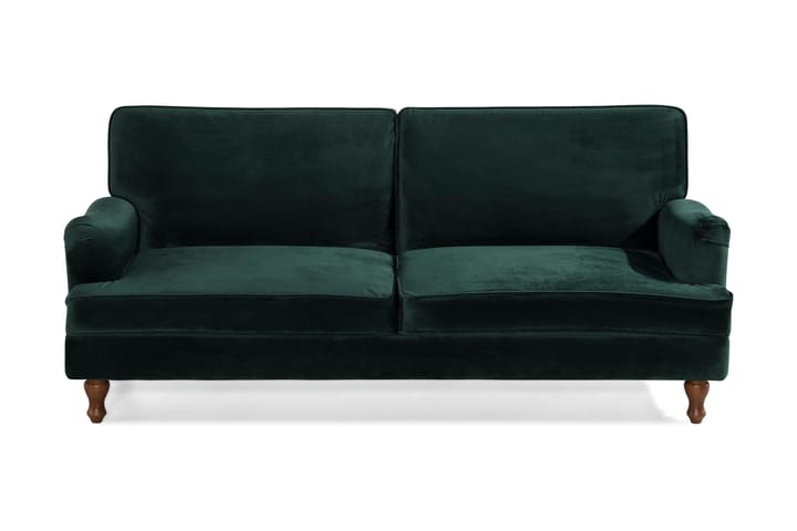Howardvuodesohva Burford Sametti - Tummanvihreä - Huonekalut - Sohva - 4:n istuttava sohva