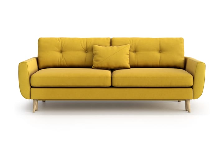 Vuodesohva Yordan 3:n ist - Keltainen - Huonekalut - Sohvat - 3:n istuttava sohva
