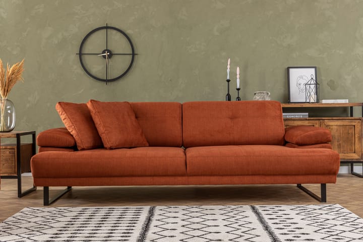 Sohva 3:n ist Caboolture - Oranssi - Huonekalut - Sohva - 3:n istuttava sohva