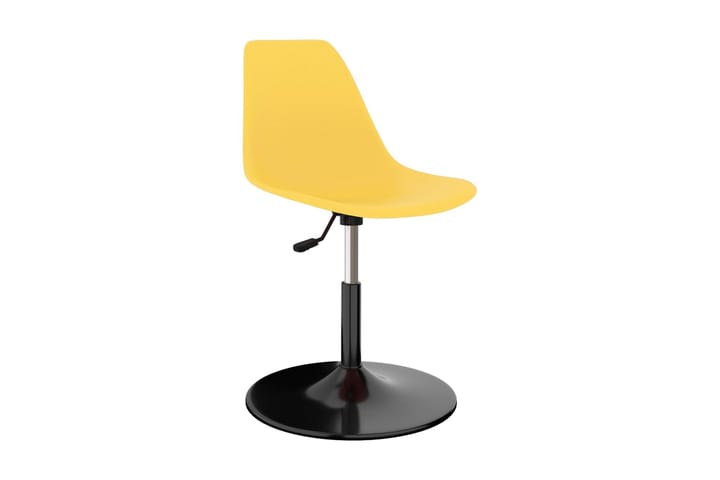 Pyörivät ruokatuolit 2 kpl keltainen PP - Keltainen - Huonekalut - Tuoli & nojatuoli - Käsinojallinen tuoli