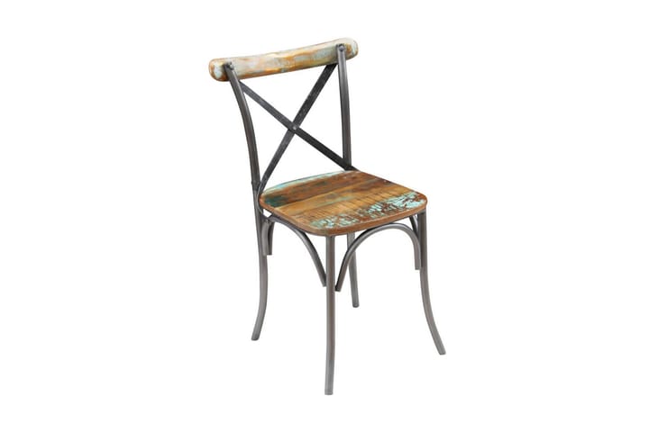 Ruokapöydän tuolit 2 kpl täysi uusiokäytetty puu - Ruskea - Huonekalut - Tuoli & nojatuoli - Ruokapöydän tuolit