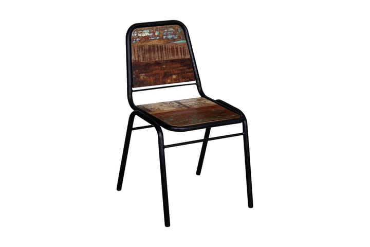 Ruokapöydän tuolit 2 kpl täysi uusiokäytetty puu - Ruskea - Huonekalut - Tuoli & nojatuoli - Ruokapöydän tuoli