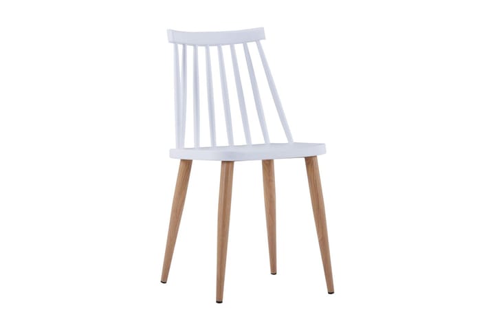 Ruokapöydän tuolit 2 kpl valkoinen muovi - Valkoinen - Huonekalut - Tuoli & nojatuoli - Ruokapöydän tuolit