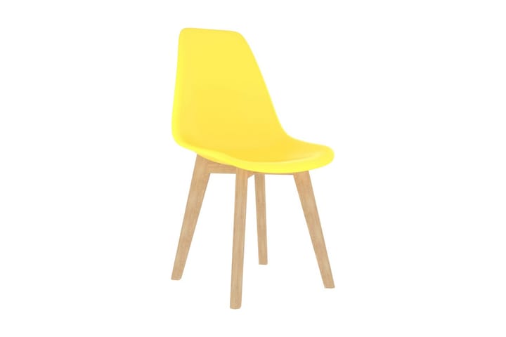 Ruokapöydän tuolit 4 kpl keltainen muovi - Keltainen - Huonekalut - Tuoli & nojatuoli - Käsinojallinen tuoli
