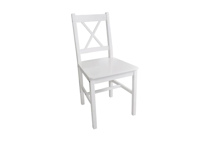 Ruokapöydän tuolit 4 kpl valkoinen mänty - Valkoinen - Huonekalut - Pöytä & ruokailuryhmä - Apupöytä & sivupöytä - Yöpöytä