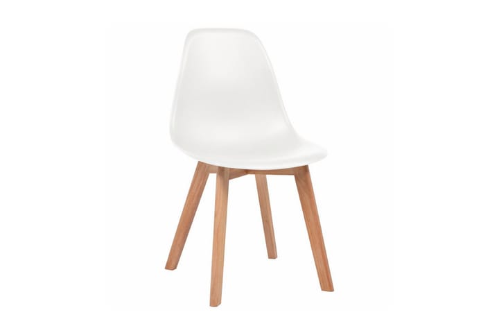 Ruokapöydän tuolit 4 kpl valkoinen muovi - Valkoinen - Huonekalut - Tuoli & nojatuoli - Käsinojallinen tuoli