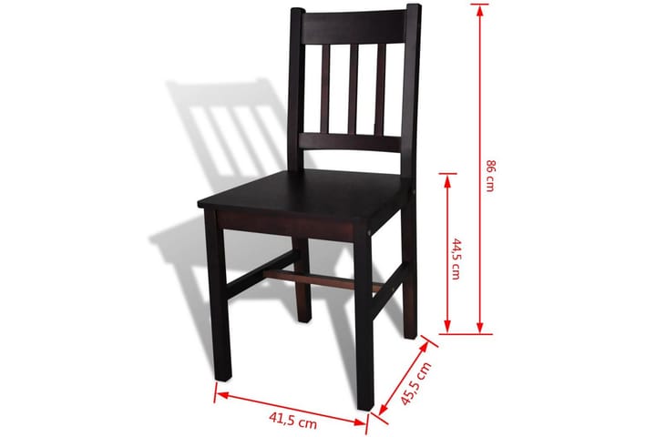 Ruokapöydän tuolit 6 kpl ruskea mänty - Ruskea - Huonekalut - Tuoli & nojatuoli - Käsinojallinen tuoli