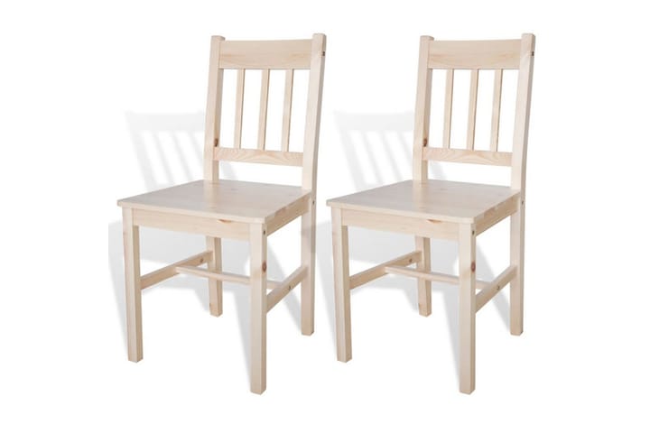 Ruokatuolit 2 kpl mänty - Beige - Huonekalut - Tuoli & nojatuoli - Käsinojallinen tuoli
