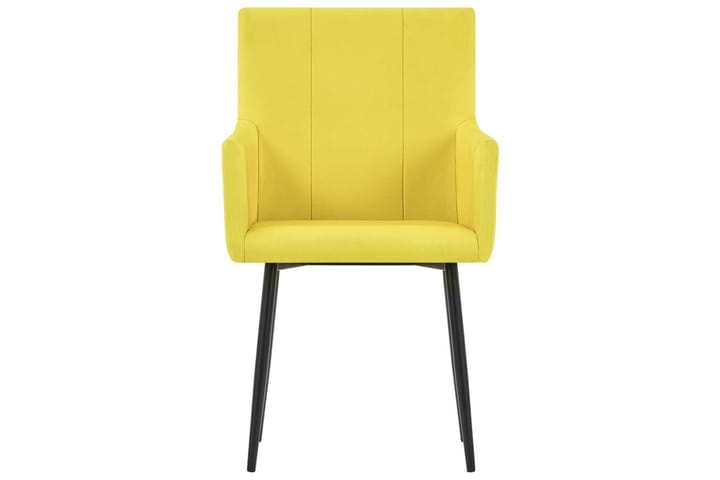 Ruokatuolit käsinojilla 2 kpl keltainen kangas - Keltainen - Huonekalut - Tuolit - Käsinojallinen tuoli