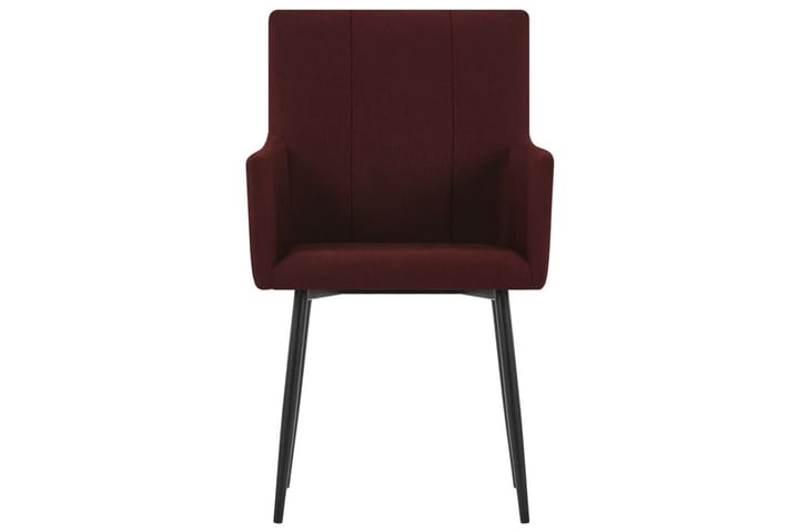Ruokatuolit käsinojilla 2 kpl viininpunainen kangas - Punainen - Huonekalut - Tuoli & nojatuoli - Ruokapöydän tuolit