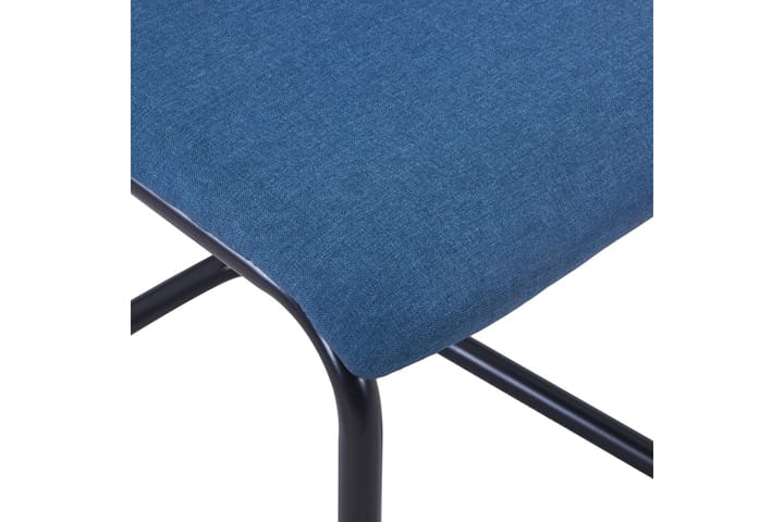 Ruokatuolit takajalattomat 2 kpl sininen kangas - Sininen - Huonekalut - Tuolit - Käsinojallinen tuoli