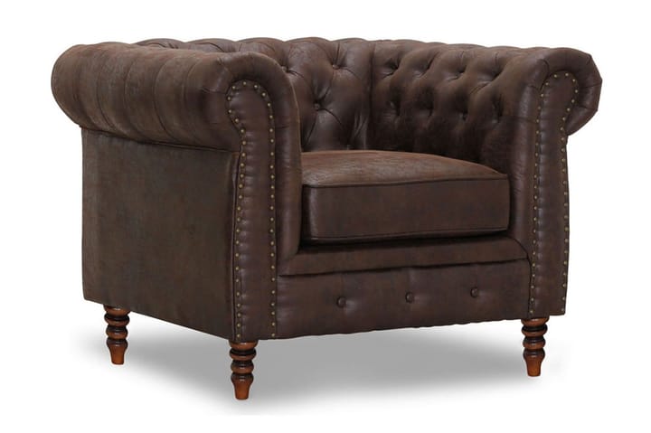 Nojatuoli Cambridge Kangas Vintage ruskea - Huonekalut - Sohvat - Howard-sohvat