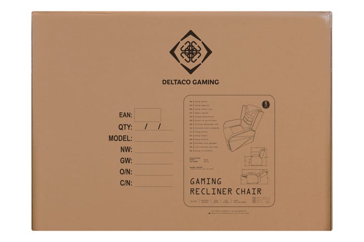 Deltaco Gaming Nojatuoli Musta - Deltaco Gaming - Huonekalut - Tuoli & nojatuoli - Nojatuoli - Mekanismituolit