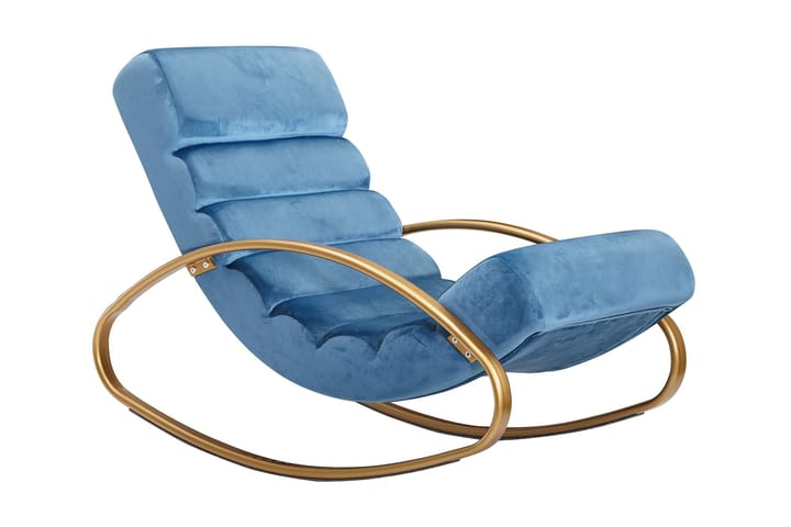 Keinutuoli Clanton - Sininen/Kulta - Huonekalut - Tuoli & nojatuoli - Pyörivät tuolit & keinutuoli