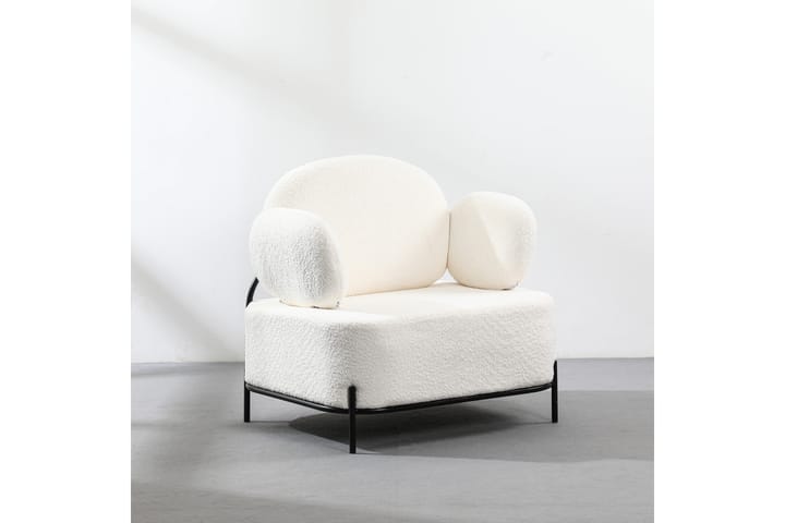 Nojatuoli London Valkoinen Teddy - Huonekalut - Tuoli & nojatuoli - Nojatuoli