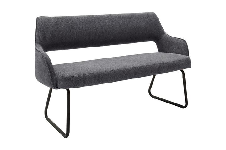 Istuinpenkki Bornor 175 cm - Antrasiitti/Musta - Huonekalut - Tuolit - Istuinpenkit - Penkki selkänojalla