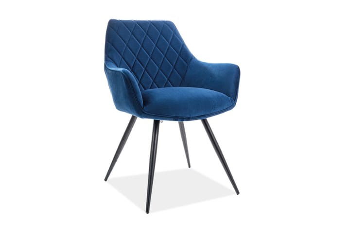 Käsinojallinen tuoli Ancton 2-pak - Sametti/Sininen - Huonekalut - Tuoli & nojatuoli - Käsinojallinen tuoli