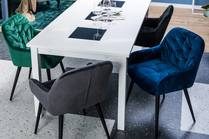 Keittiötuoli Khloe Sametti - Vihreä/Musta - Huonekalut - Tuoli & nojatuoli - Ruokapöydän tuolit