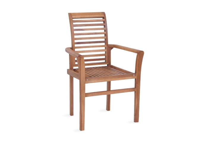 Pinottavat ruokapöydän tuolit 2 kpl täysi tiikki - Ruskea - Huonekalut - Tuoli & nojatuoli - Käsinojallinen tuoli