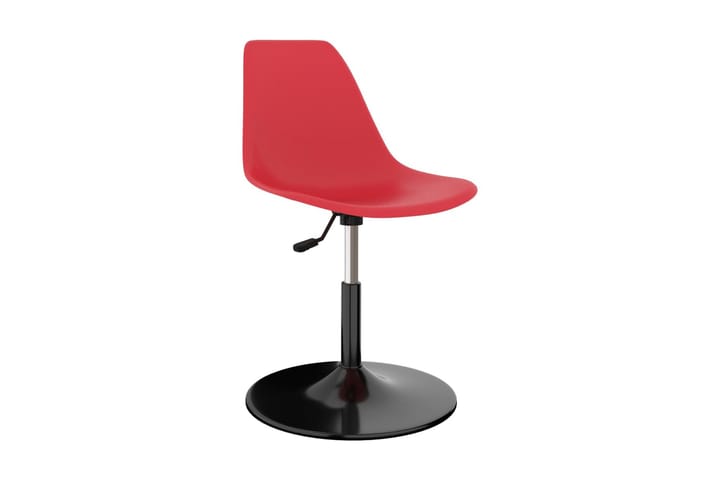 Pyörivät ruokatuolit 2 kpl punainen PP - Punainen - Huonekalut - Tuoli & nojatuoli - Ruokapöydän tuolit