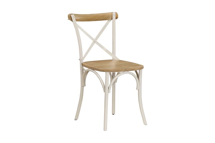Ristiselkäiset tuolit 2 kpl valkoinen täysi mangopuu - Valkoinen - Huonekalut - Tuoli & nojatuoli - Ruokapöydän tuolit