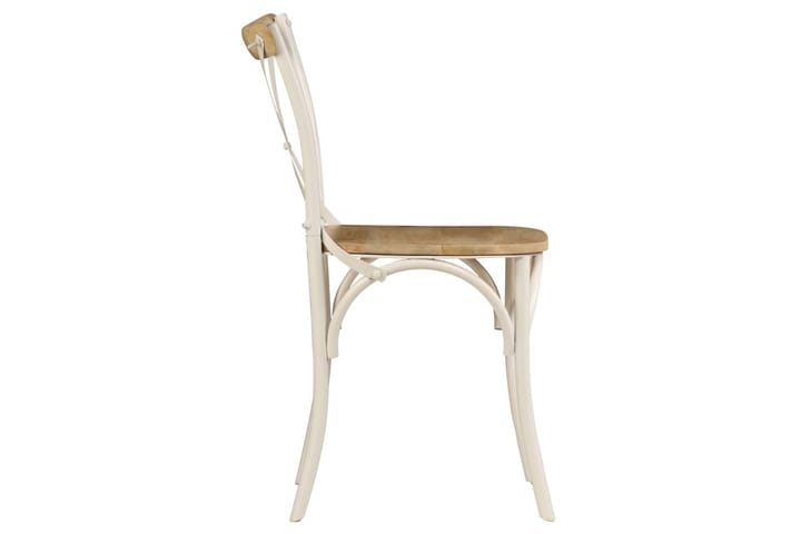 Ristiselkäiset tuolit 6 kpl valkoinen mangopuu - Valkoinen - Huonekalut - Tuoli & nojatuoli - Ruokapöydän tuolit
