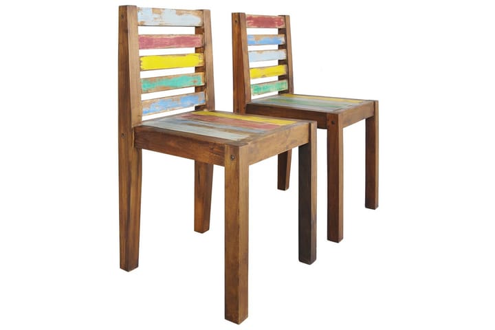 Ruokapöydän tuolit 2 kpl kierrätetty täyspuu - Huonekalut - Tuoli & nojatuoli - Ruokapöydän tuolit