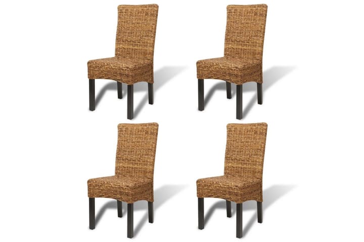 Ruokapöydän tuolit 4 kpl manilla ja täysi mangopuu - Ruskea - Huonekalut - Tuoli & nojatuoli - Ruokapöydän tuolit