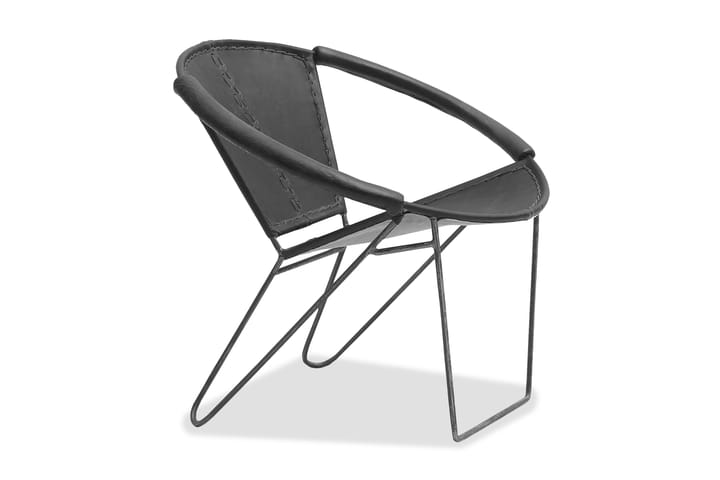 Ruokapöytä Emanuel Nahka - Musta - Huonekalut - Tuoli & nojatuoli - Ruokapöydän tuolit