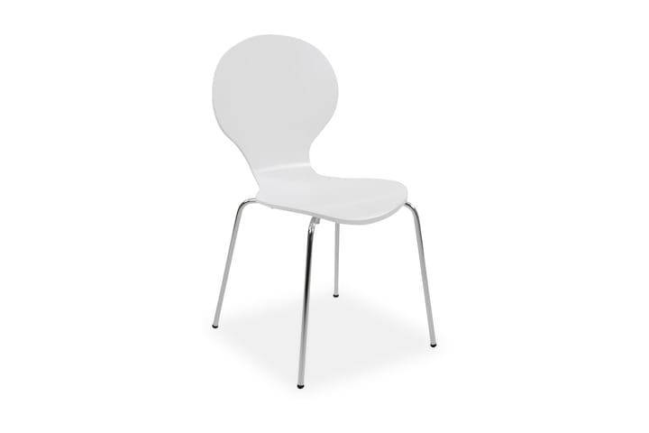 Ruokatuoli Elisha - Valkoinen/Kromi - Huonekalut - Tuoli & nojatuoli - Ruokapöydän tuolit