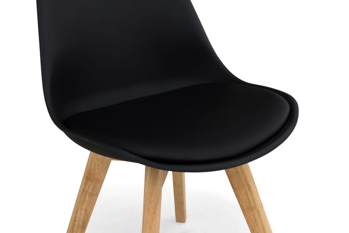 Ruokatuoli Erin Keinonahka - Musta/Tammi - Huonekalut - Tuoli & nojatuoli - Ruokapöydän tuolit