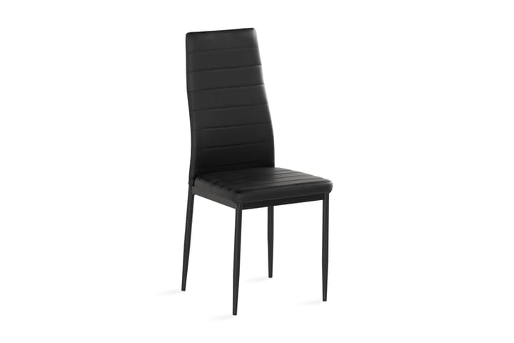 Ruokatuoli Fred Keinonahka - Musta/Musta - Huonekalut - Tuoli & nojatuoli - Ruokapöydän tuoli