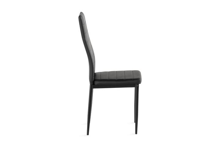 Ruokatuoli Fred Keinonahka - Musta/Musta - Huonekalut - Tuoli & nojatuoli - Ruokapöydän tuolit