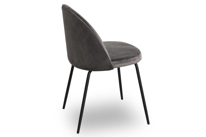 Ruokatuoli Gerardo Sametti - Harmaa/Musta - Huonekalut - Tuoli & nojatuoli - Ruokapöydän tuolit