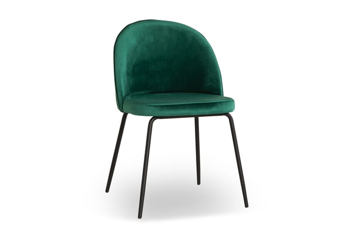 Ruokatuoli Gerardo Sametti - Vihreä/Musta - Huonekalut - Tuoli & nojatuoli - Ruokapöydän tuolit