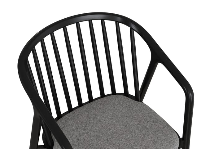 Ruokatuoli Neandir Käsinojilla Massiivipuu - Musta/Harmaa - Huonekalut - Tuoli & nojatuoli - Ruokapöydän tuolit