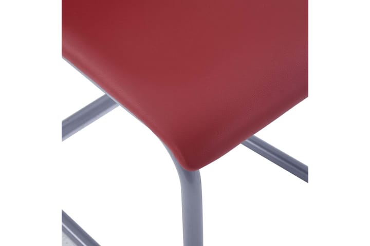 Takajalattomat ruokapöydän tuolit 4 kpl punainen keinonahka - Punainen - Huonekalut - Tuolit - Ruokatuolit