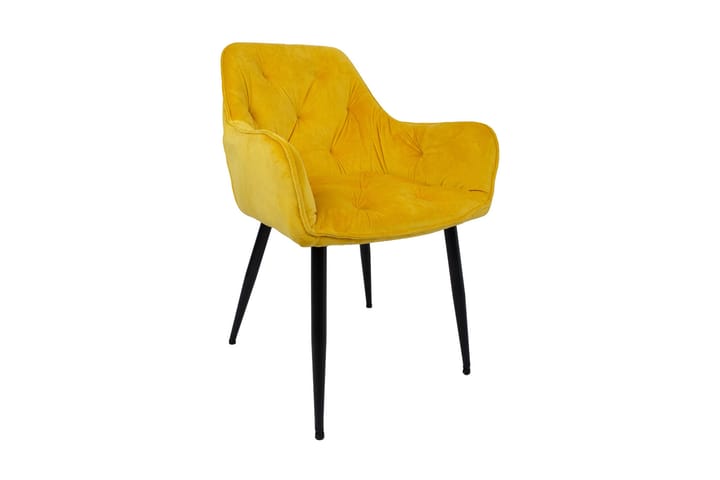 Tuoli Brita 61x57x83 cm Keltainen - Huonekalut - Tuoli & nojatuoli - Ruokapöydän tuolit