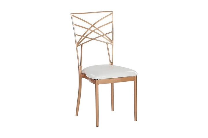 Tuoli Gines 2-pak - Roosa/Kulta/Keinonahka - Huonekalut - Tuoli & nojatuoli - Ruokapöydän tuolit