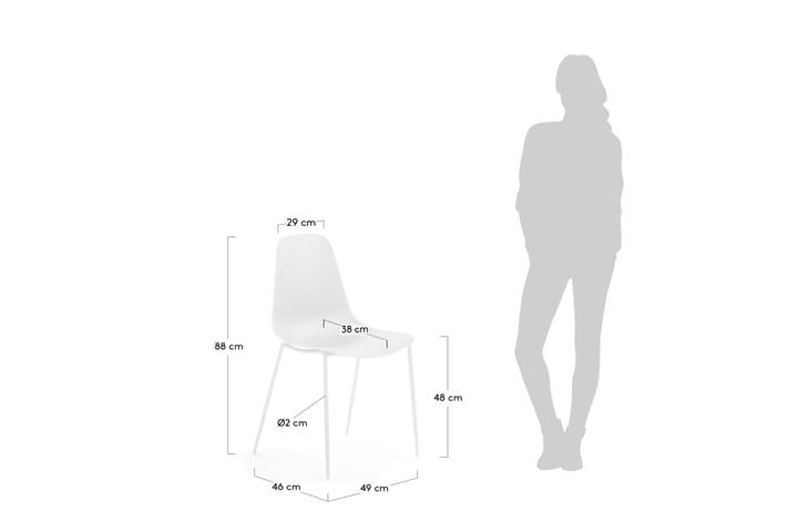 Tuoli Wassu - Valkoinen - Huonekalut - Tuoli & nojatuoli - Ruokapöydän tuoli