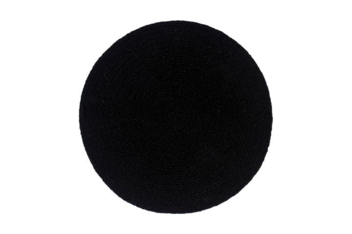 Tabletit 4 kpl kuvioton musta 38 cm pyöreä puuvilla - Musta - Sisustustuotteet - Pöytäkoriste - Pöytätabletti