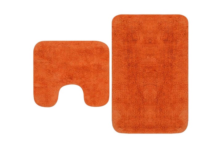 Kylpyhuoneen mattosarja 2 osaa kangas oranssi - Oranssi - Kodintekstiilit - Kylpyhuonetekstiilit - Kylpyhuonematot