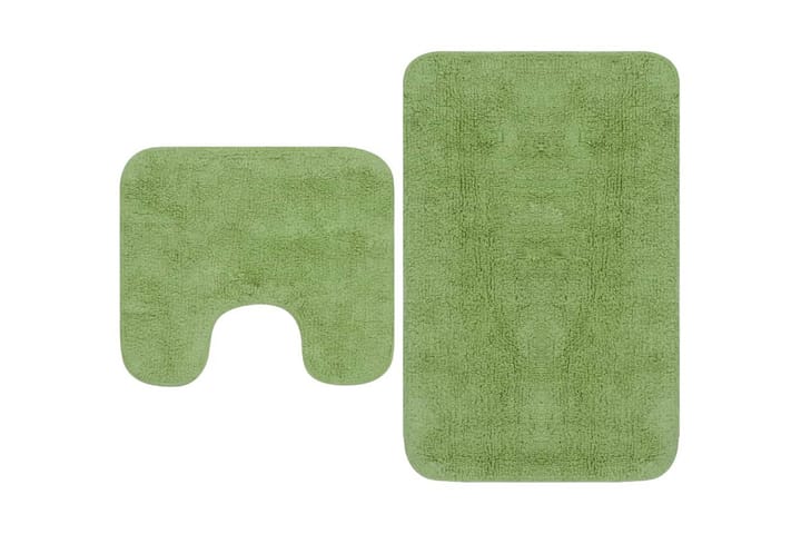 Kylpyhuoneen mattosarja 2 osaa vihreä - Vihreä - Kodintekstiilit - Kylpyhuonetekstiilit - Kylpyhuonematot