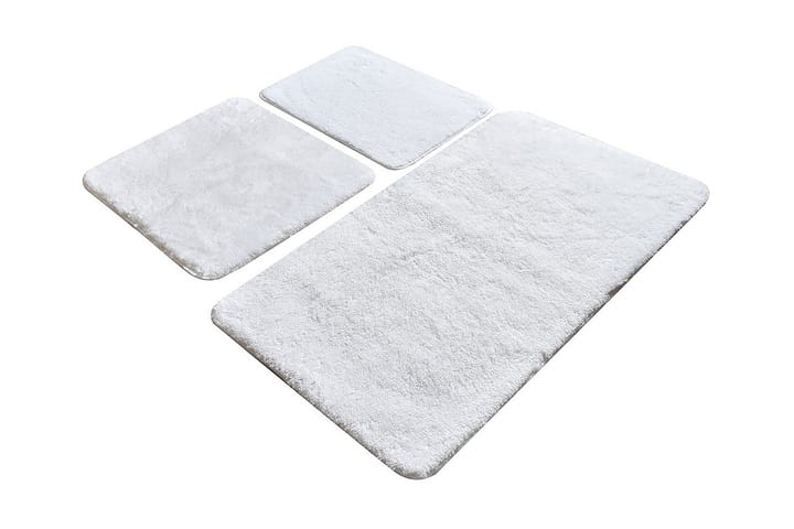 Kylpyhuonematto Baray 3 kpl - Valkoinen - Kodintekstiilit & matot - Kylpyhuonetekstiilit - Kylpyhuoneen matto