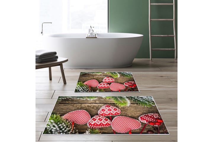 Kylpyhuonematto Paliwal 60x150 cm Suorakaide - Monivärinen - Kodintekstiilit & matot - Kylpyhuonetekstiilit - Kylpyhuoneen matto