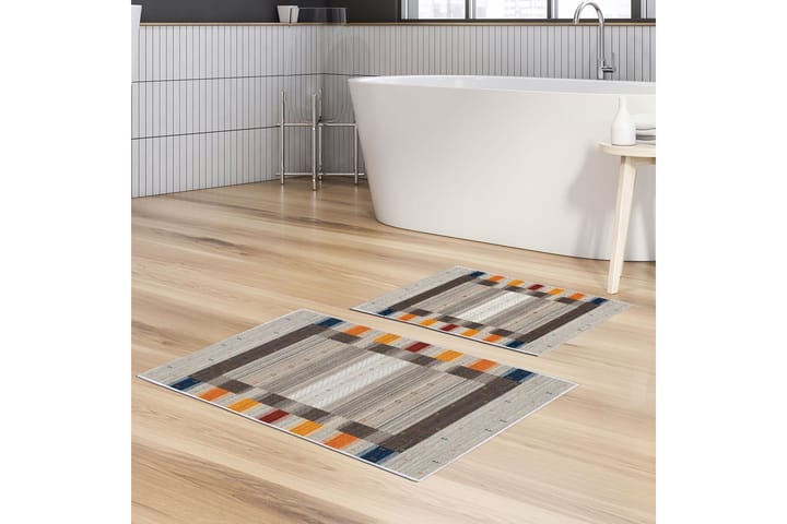 Kylpyhuonematto Pammy 60x150 cm Suorakaide - Monivärinen - Kodintekstiilit & matot - Kylpyhuonetekstiilit - Kylpyhuoneen matto